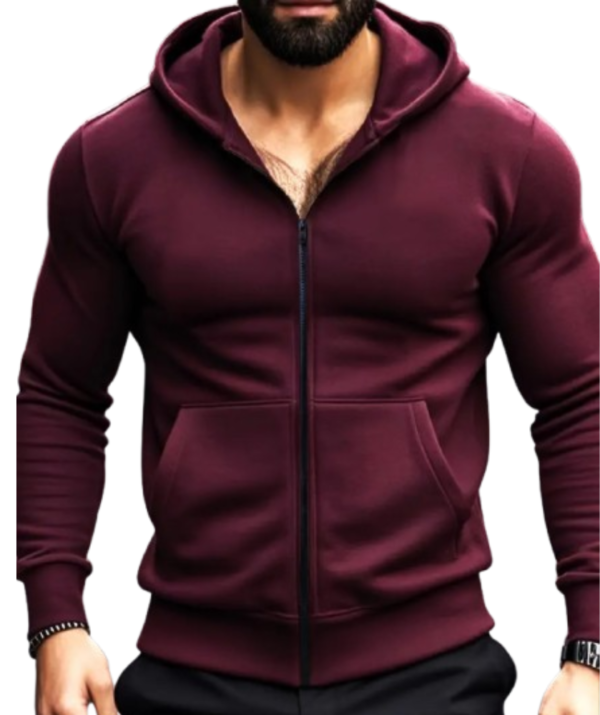 Accmetees Mens Hooded Sweatshirt with Zip, Full Sleeve, Zipper Hoodie with Kangaroo Pocket, - Image 6