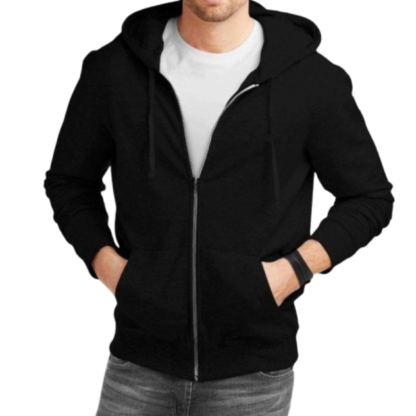 Accmetees Mens Hooded Sweatshirt with Zip, Full Sleeve, Zipper Hoodie with Kangaroo Pocket, - Image 3