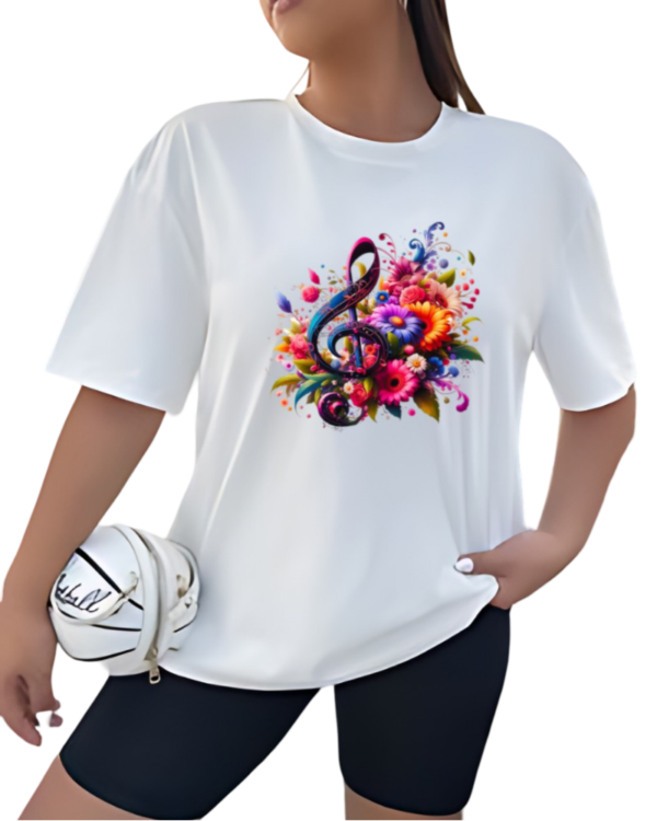 Accmetees Women Graphic Printed Round Neck Oversized T-Shirt | Loose FIT Drop Shoulder T-Shirt, Baggy FIT - Image 3